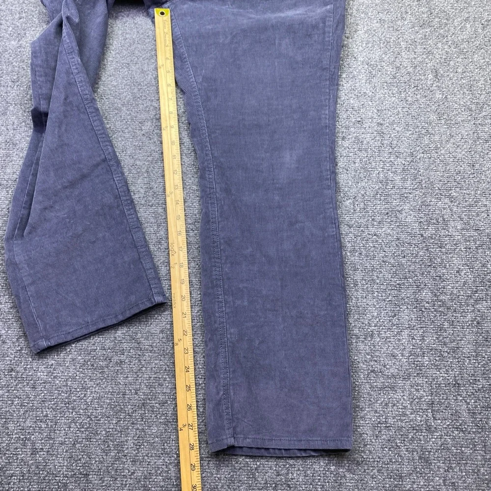 LL Bean BeanFlex Straight Leg Favorite Fit Corduroy Pants Blue 14 Reg 520828